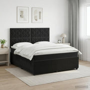 Boxspring krevet s madracem Crna 140 x 190 cm Baršun