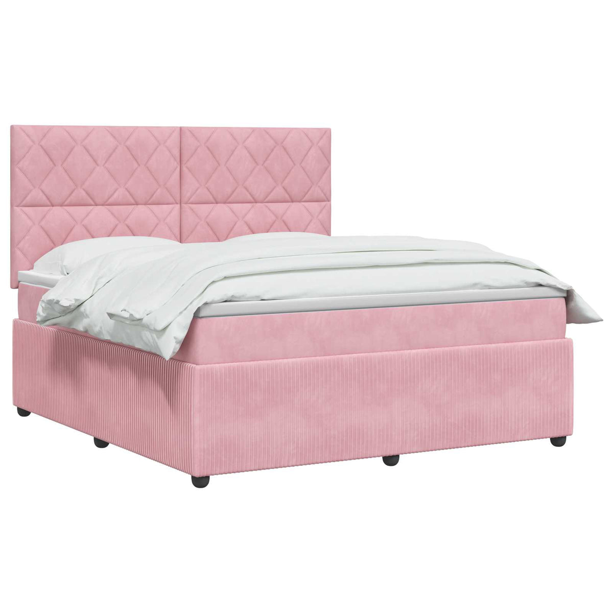 Boxspring krevet s madracem Ružičasta 180 x 200 cm Baršun