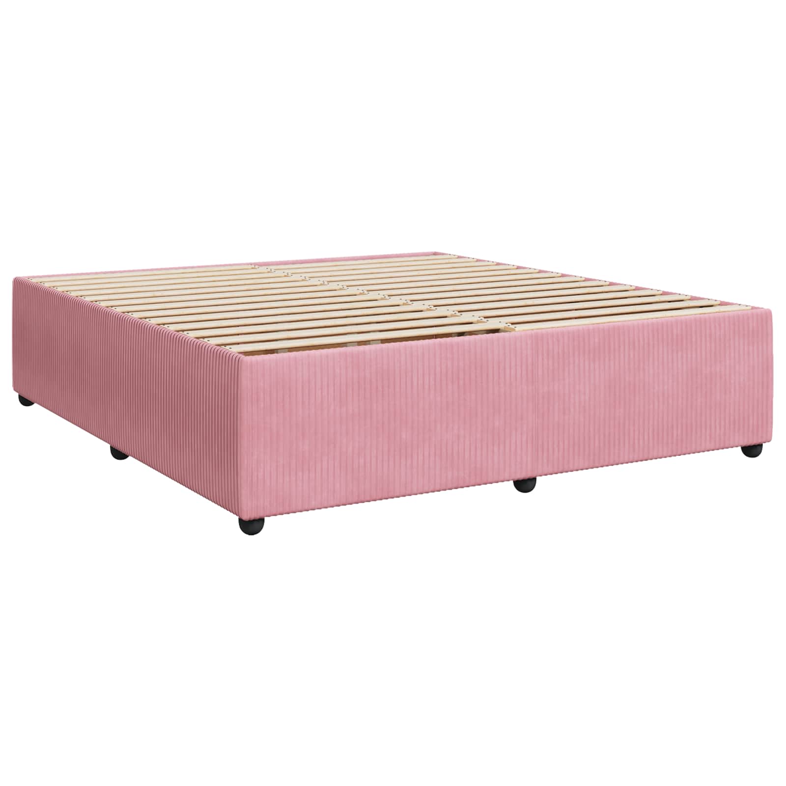 Boxspring krevet s madracem Ružičasta 200 x 200 cm Baršun