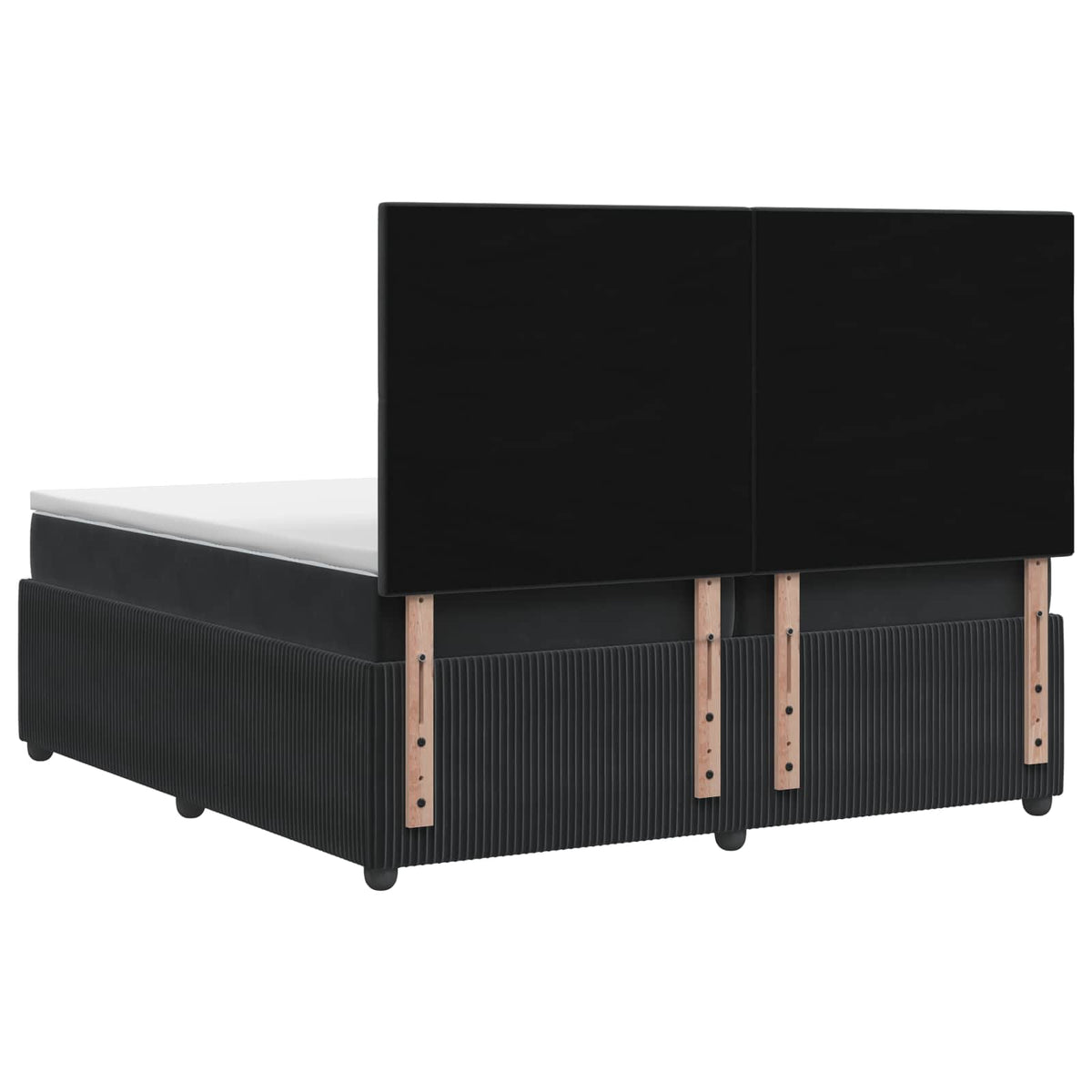 Boxspring krevet s madracem Crna 200 x 200 cm Baršun