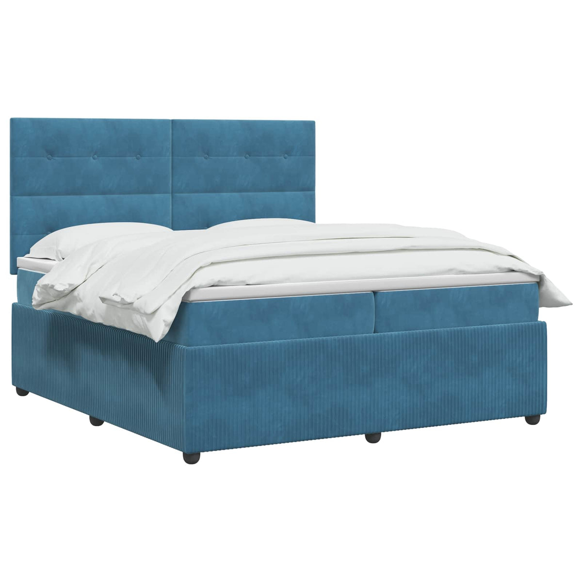Boxspring krevet s madracem Plava 200 x 200 cm Baršun
