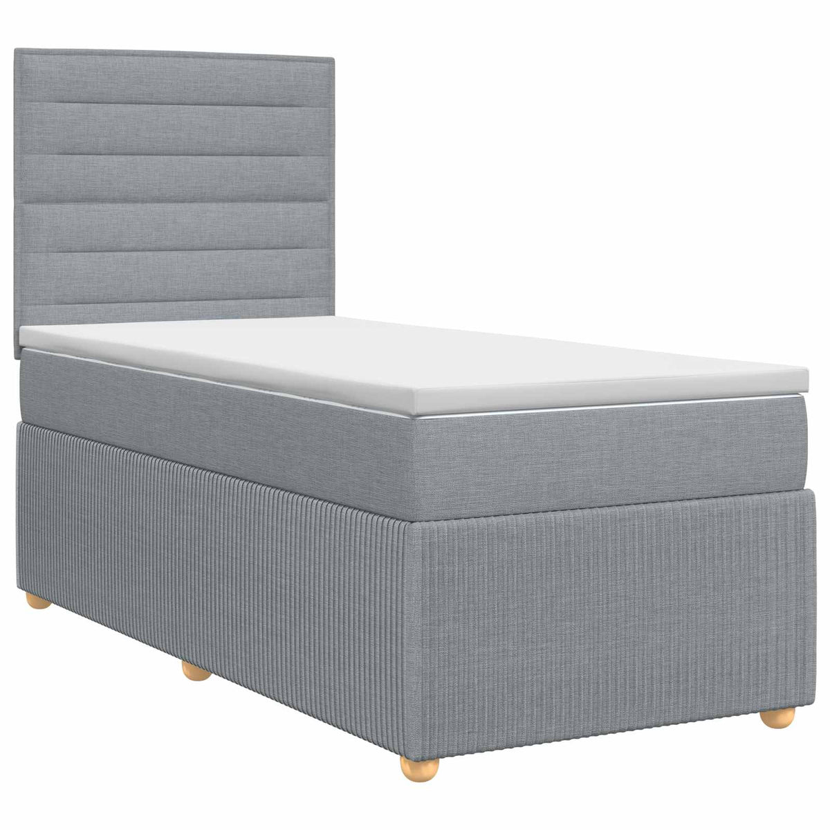 Boxspring krevet s madracem Svjetlosiva Jjedan Tkanina