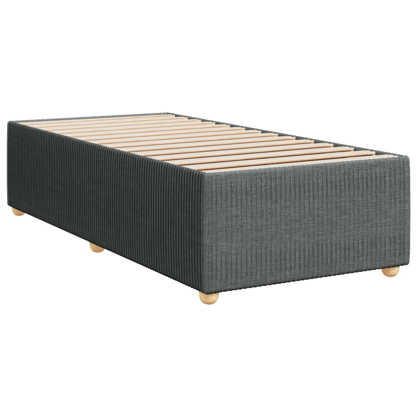Boxspring krevet s madracem Tamnosiva Jjedan Tkanina
