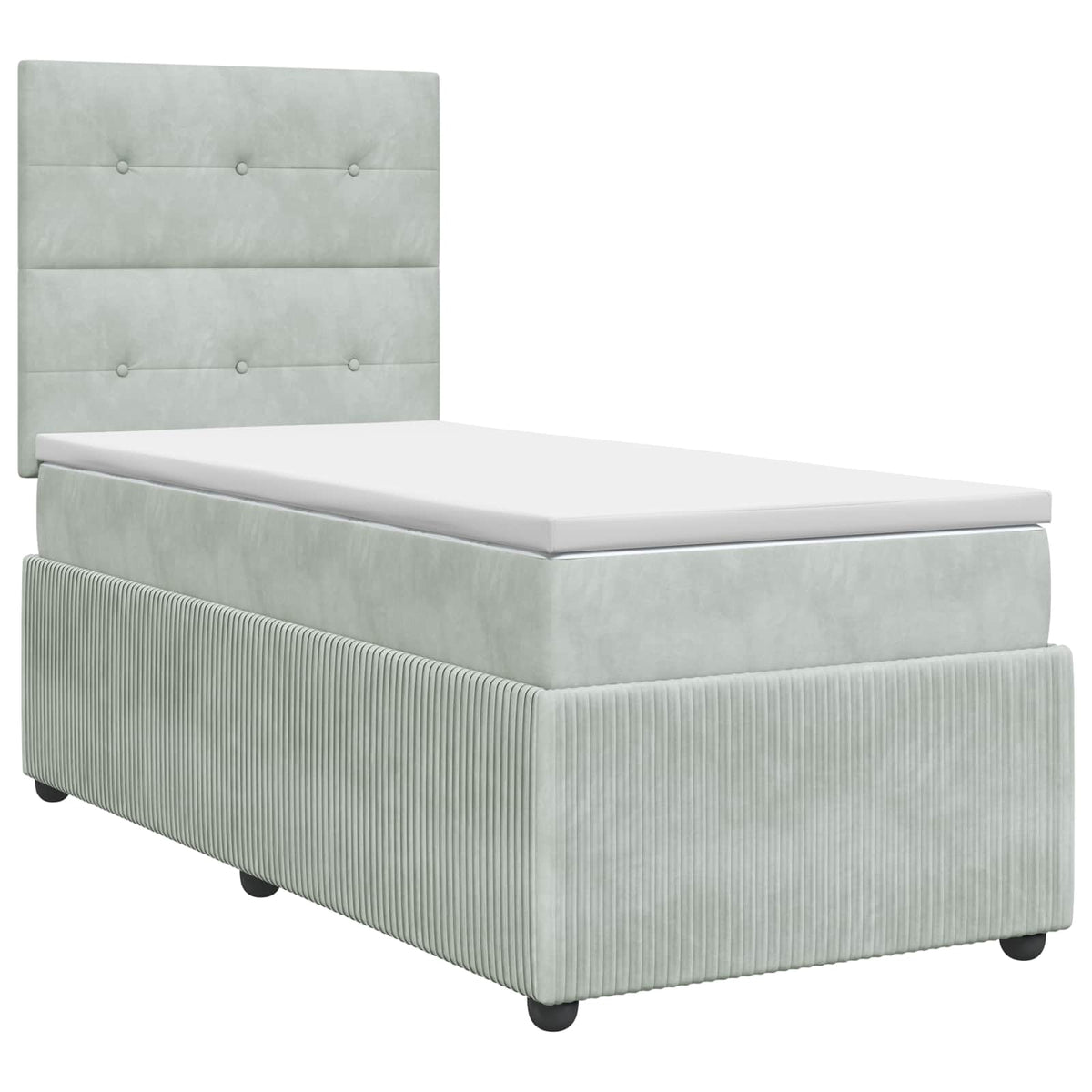 Boxspring krevet s madracem Svjetlosiva Jjedan Baršun