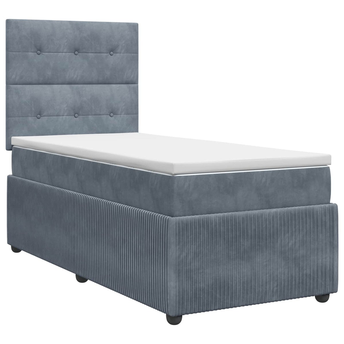 Boxspring krevet s madracem Tamnosiva Jjedan Baršun