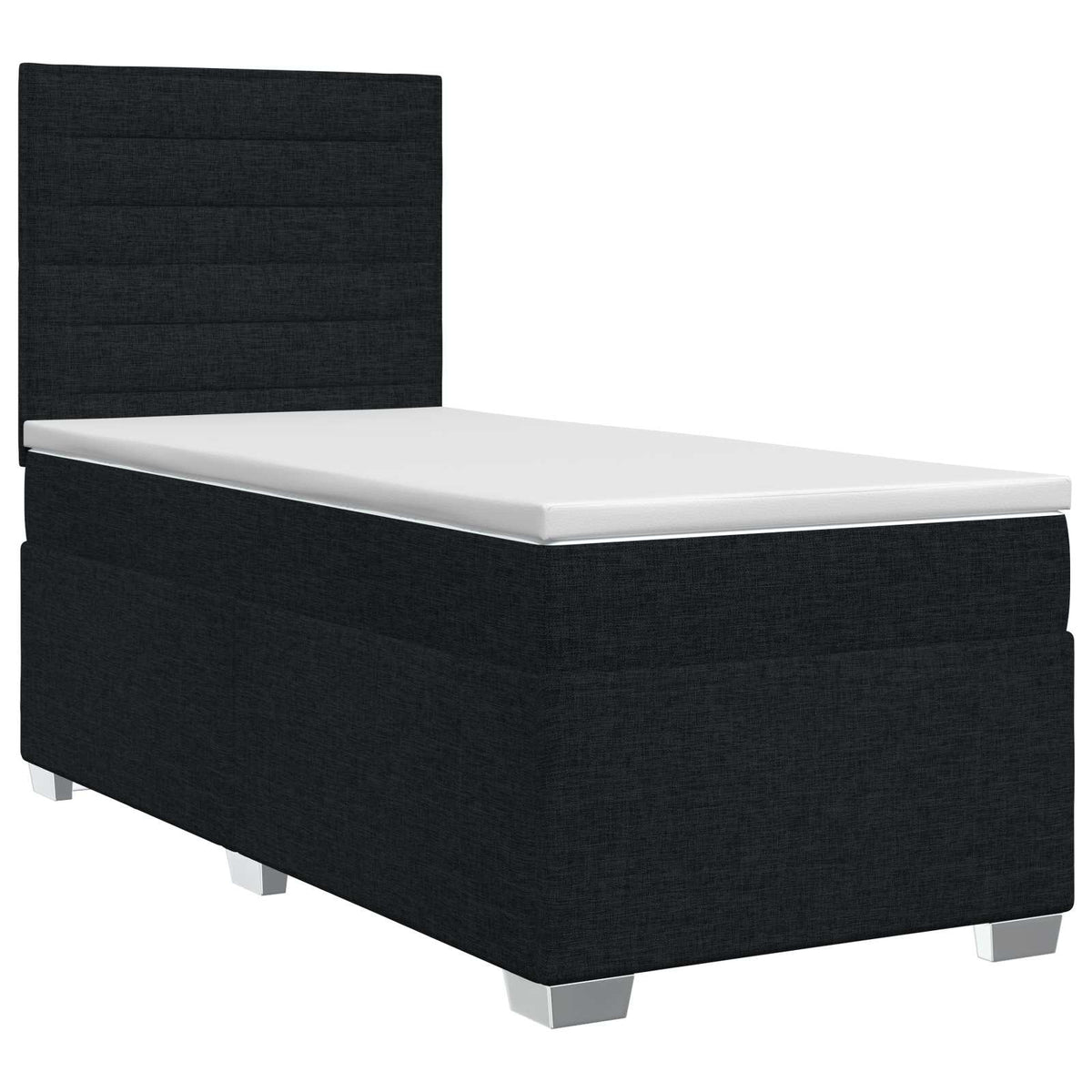 Boxspring krevet s madracem Crna 80 x 200 cm Tkanina 80 x 200 x 140.5 cm