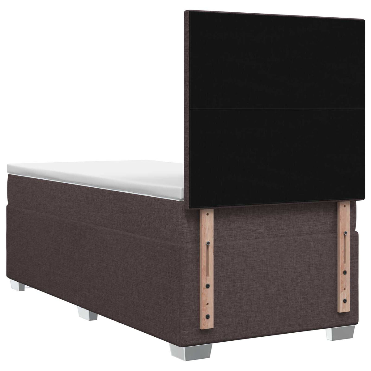 Boxspring krevet s madracem Tamno smeđa 100 x 200 cm Tkanina 100 x 200 x 140.5 cm