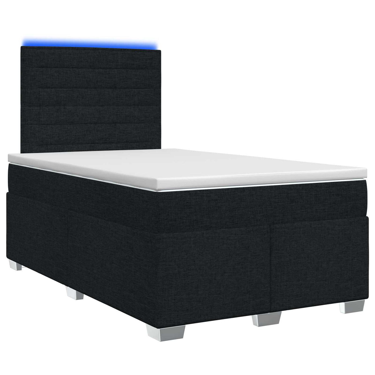 Boxspring krevet s madracem Crna 120 x 190 cm Tkanina