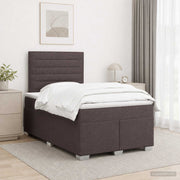 Boxspring krevet s madracem Tamno smeđa 120 x 190 cm Tkanina
