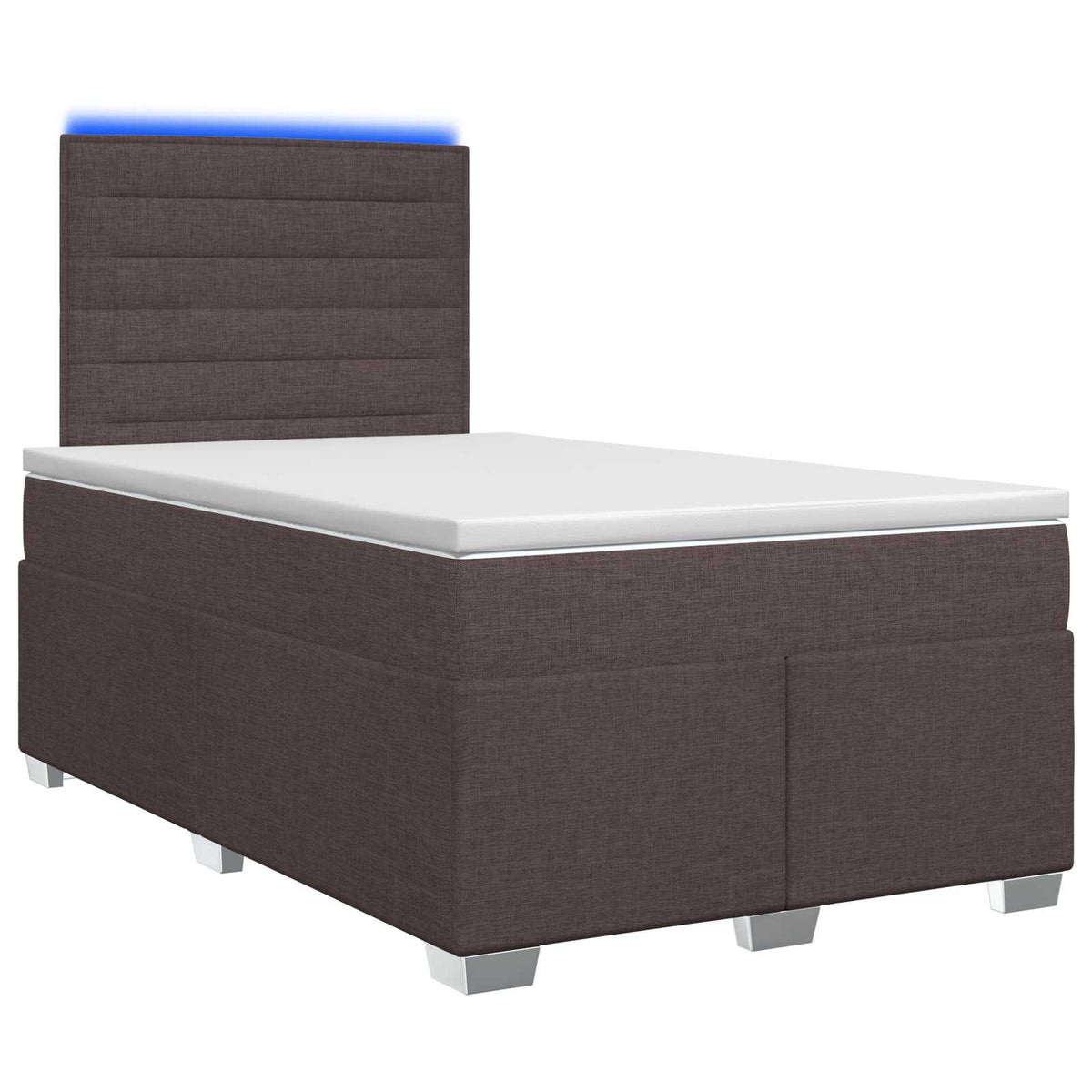 Boxspring krevet s madracem Tamno smeđa 120 x 190 cm Tkanina
