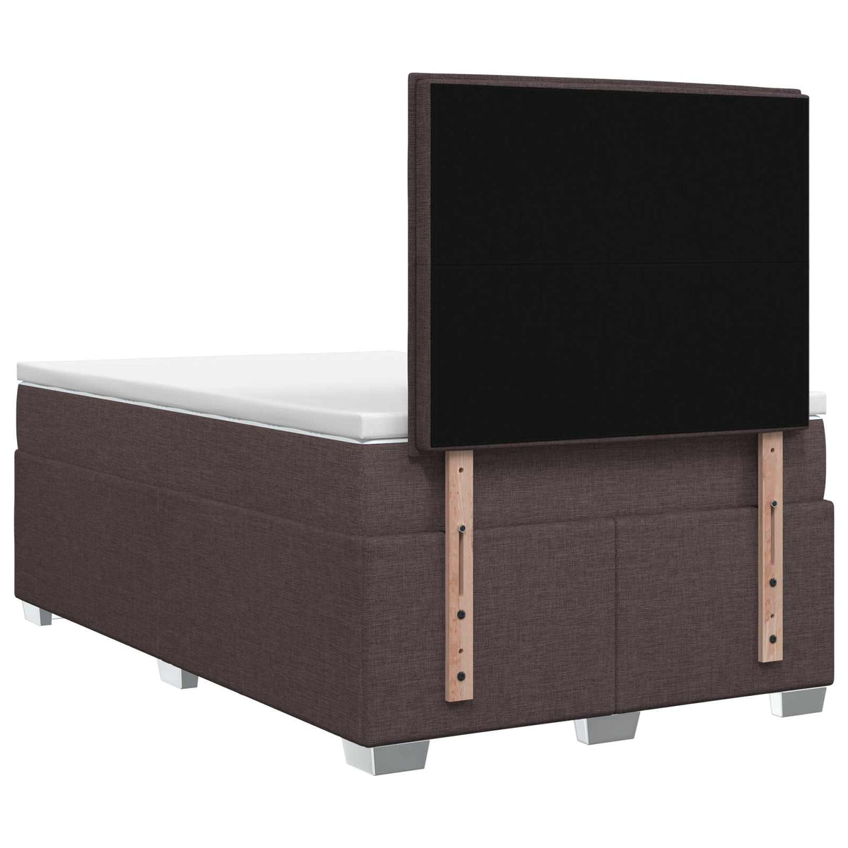 Boxspring krevet s madracem Tamno smeđa 120 x 190 cm Tkanina