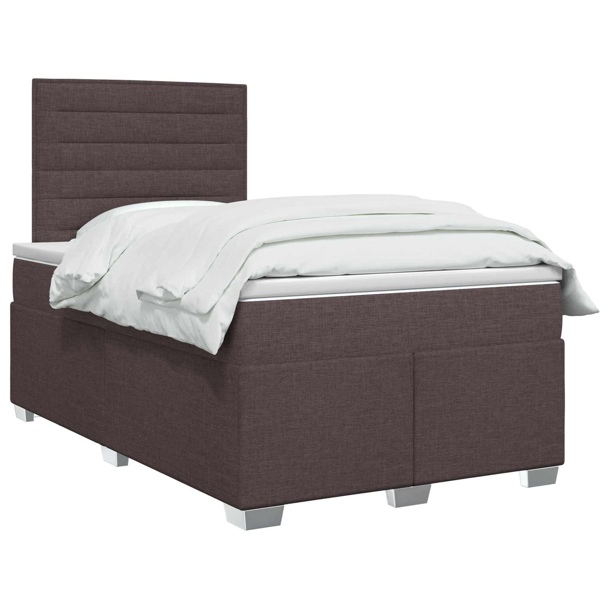 Boxspring krevet s madracem Tamno smeđa 120 x 190 cm Tkanina
