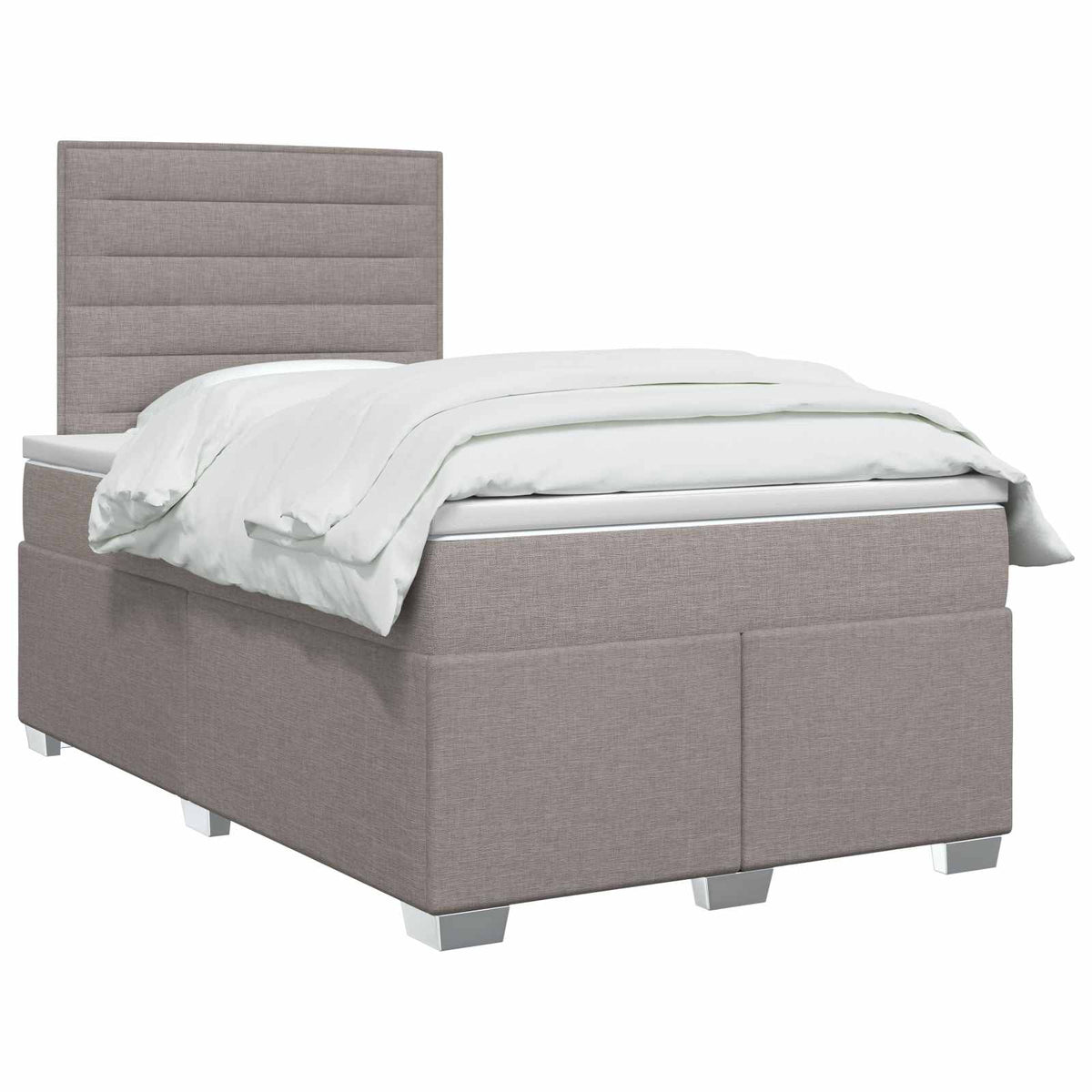 Boxspring krevet s madracem Sivosmeđa 120 x 190 cm Tkanina