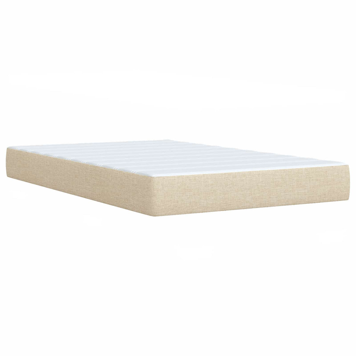 Boxspring krevet s madracem Krem 120 x 190 cm Tkanina