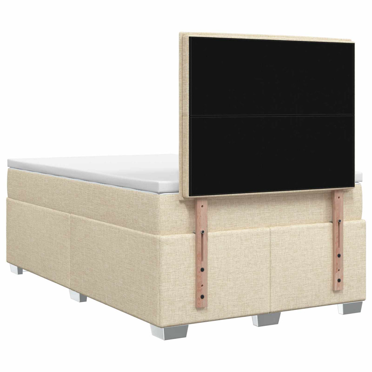 Boxspring krevet s madracem Krem 120 x 190 cm Tkanina