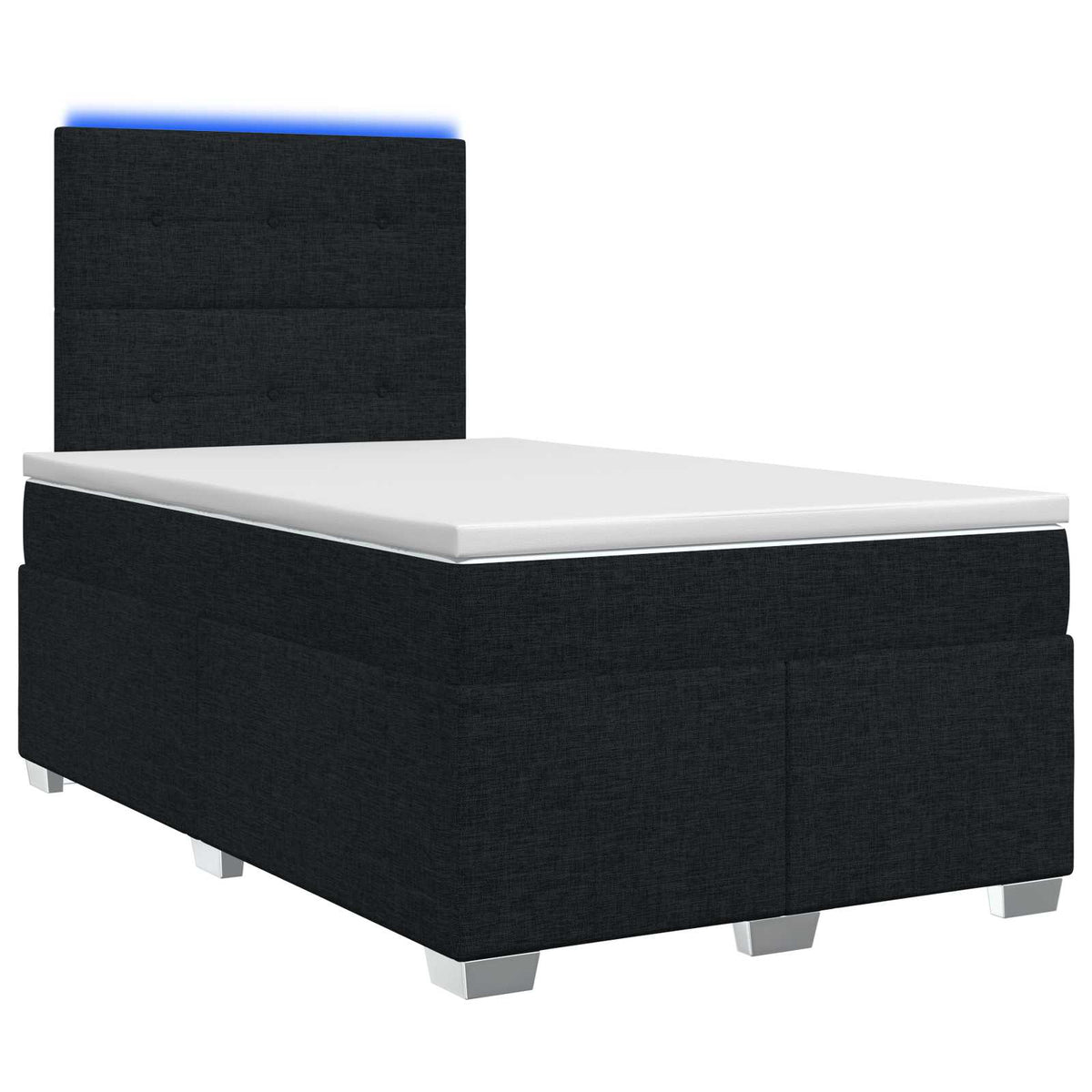Boxspring krevet s madracem Crna 120 x 190 cm Tkanina