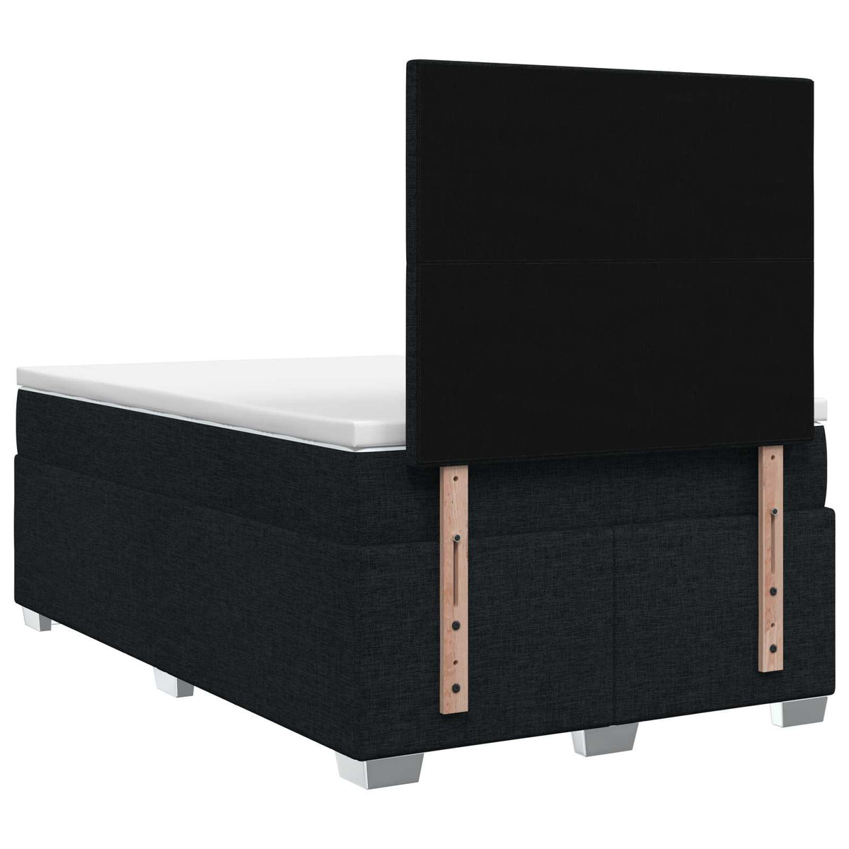 Boxspring krevet s madracem Crna 120 x 190 cm Tkanina
