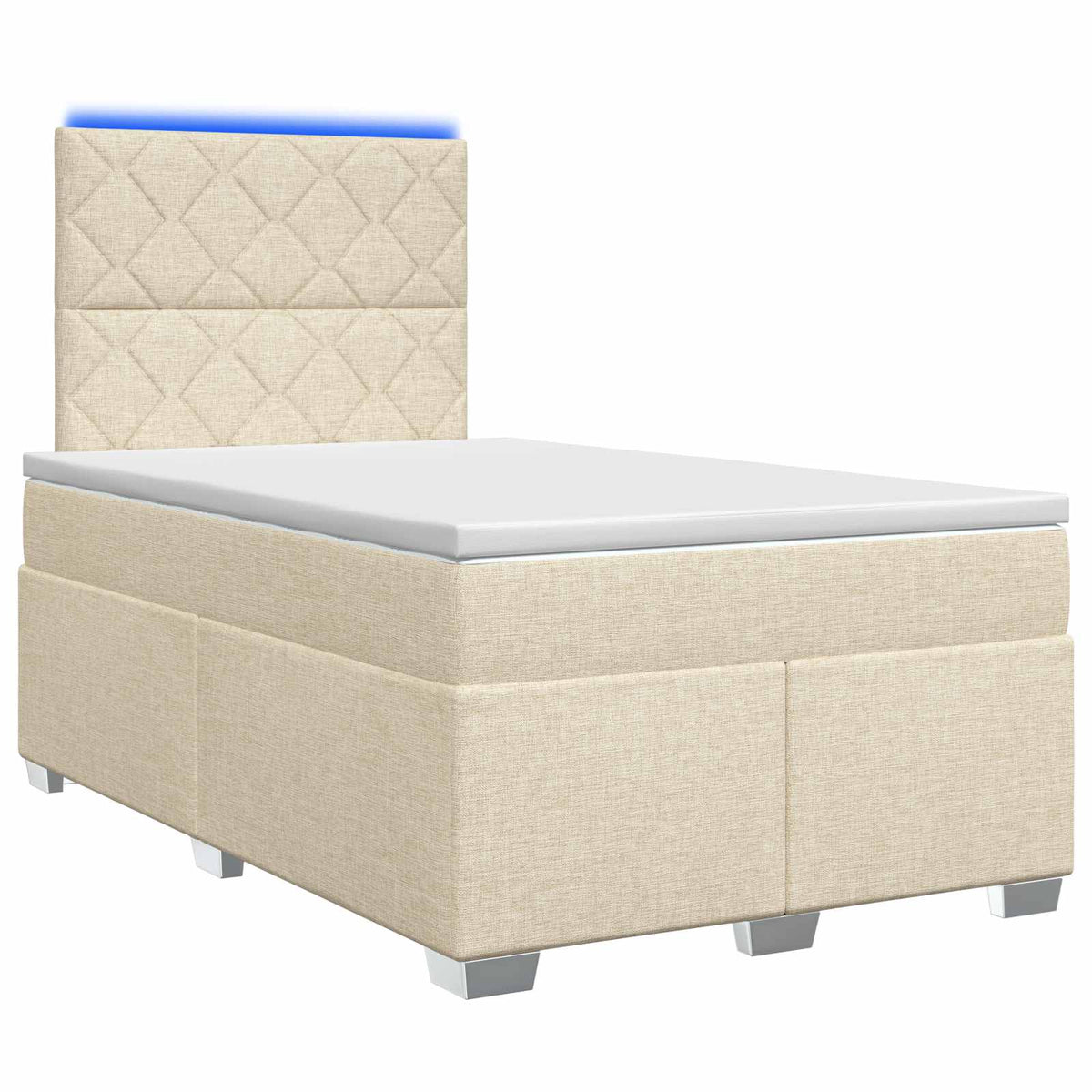 Boxspring krevet s madracem Krem 120 x 190 cm Tkanina