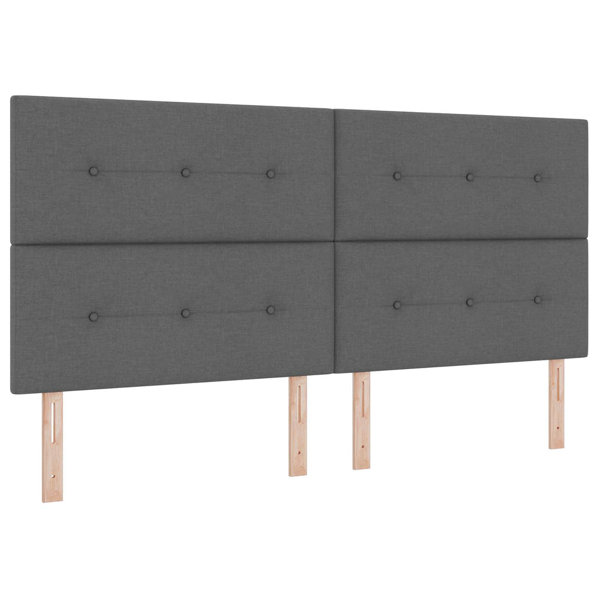 Boxspring krevet s madracem Tamnosiva 200 x 200 cm Tkanina