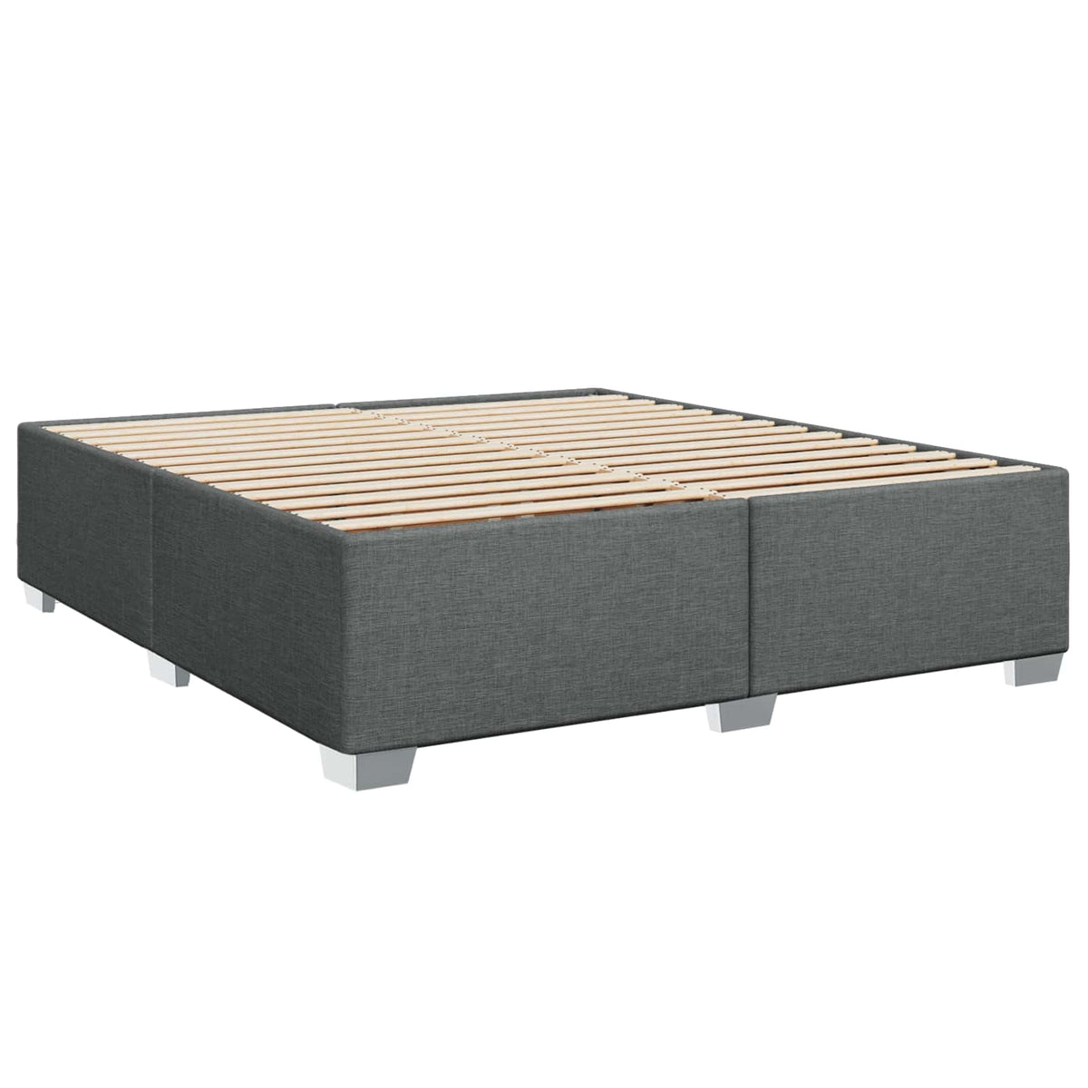 Boxspring krevet s madracem Tamnosiva 200 x 200 cm Tkanina