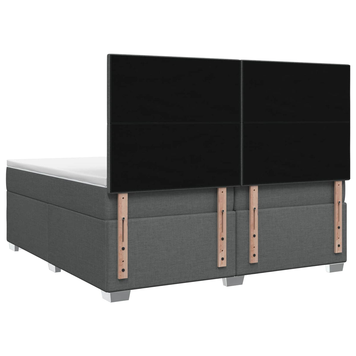 Boxspring krevet s madracem Tamnosiva 200 x 200 cm Tkanina