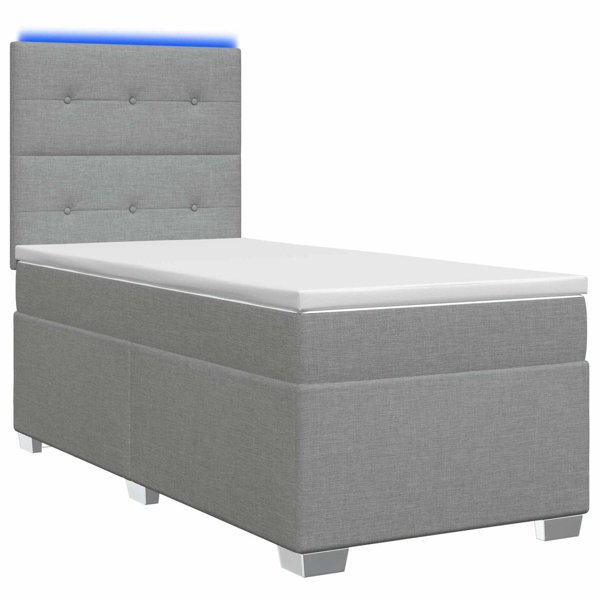 Krevet s box springom, madracem i LED-om 90 x 190 cm