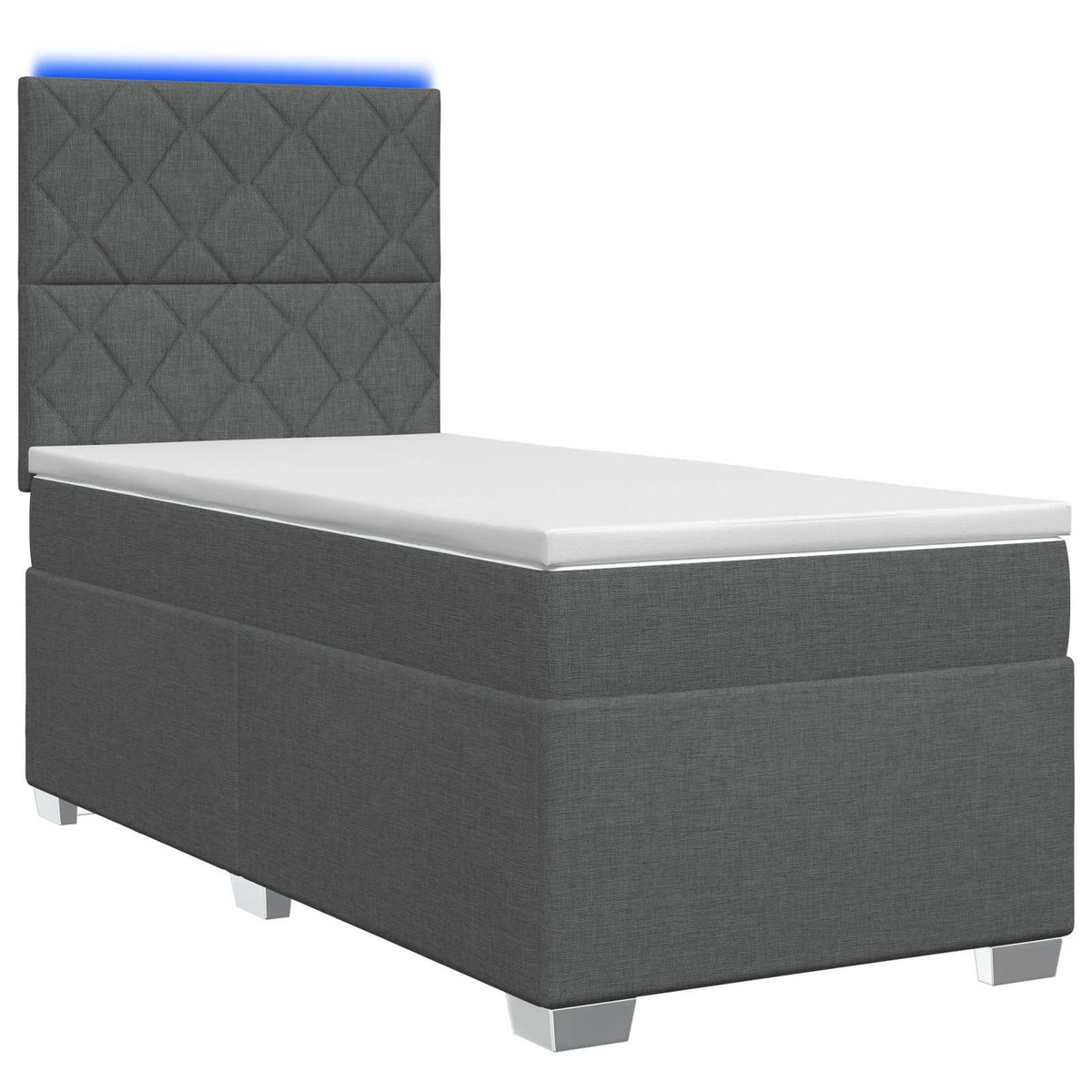Krevet s box springom, madracem i LED-om 90 x 190 cm