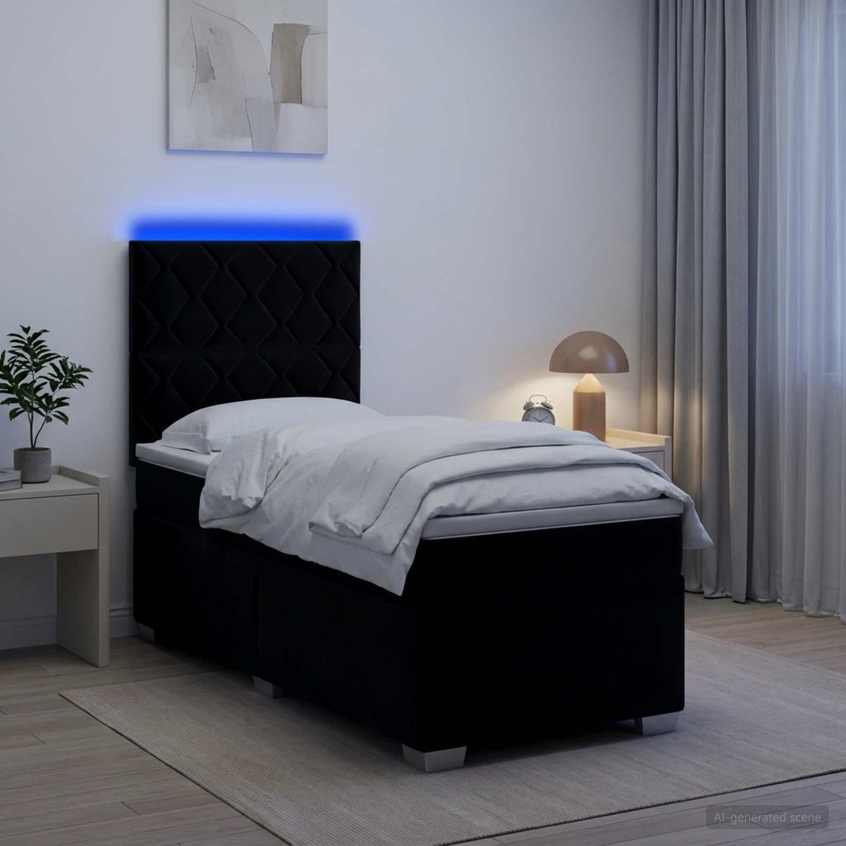 Box spring krevet s madracem baršunasti