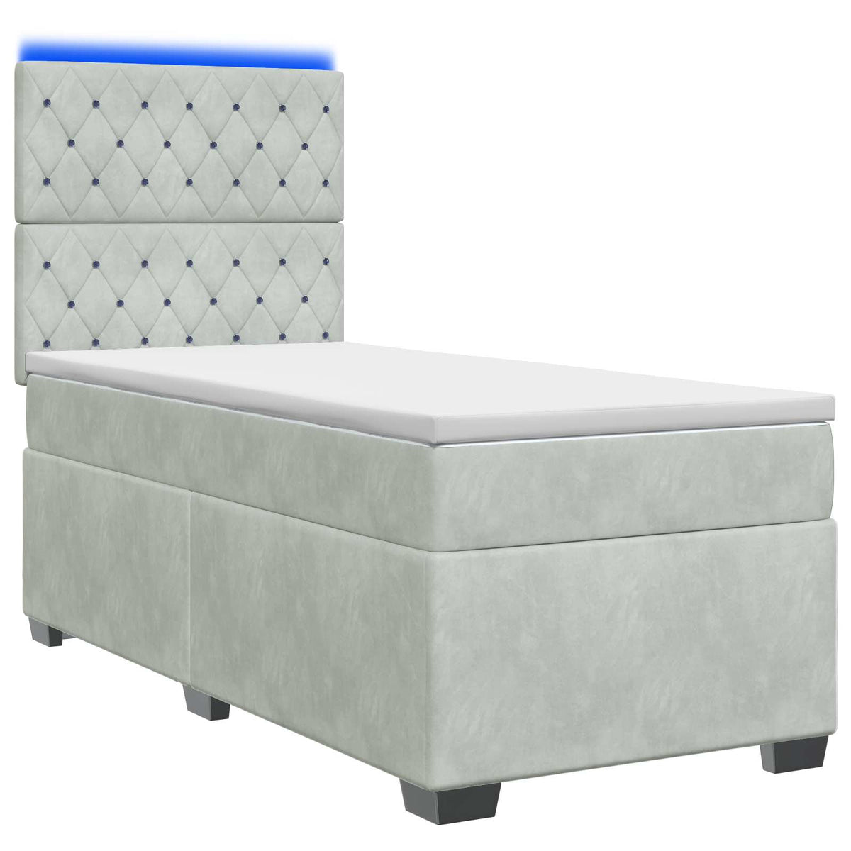 Boxspring krevet s madracem Plava 90 x 190 cm Baršun