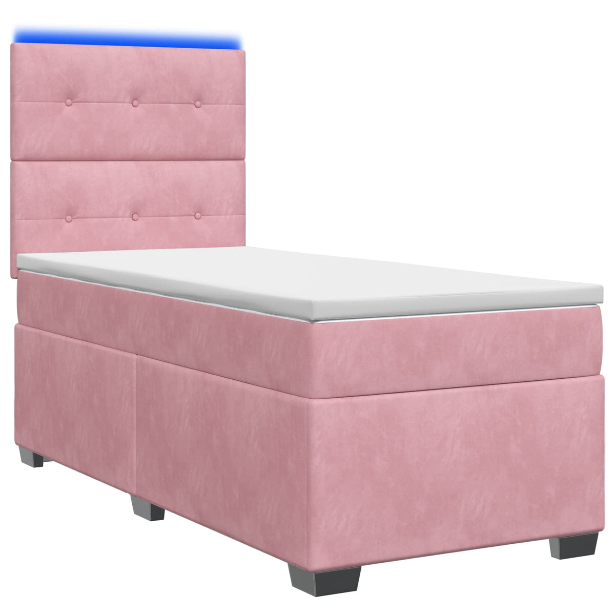 Boxspring krevet s madracem Ružičasta 90 x 200 cm Baršun