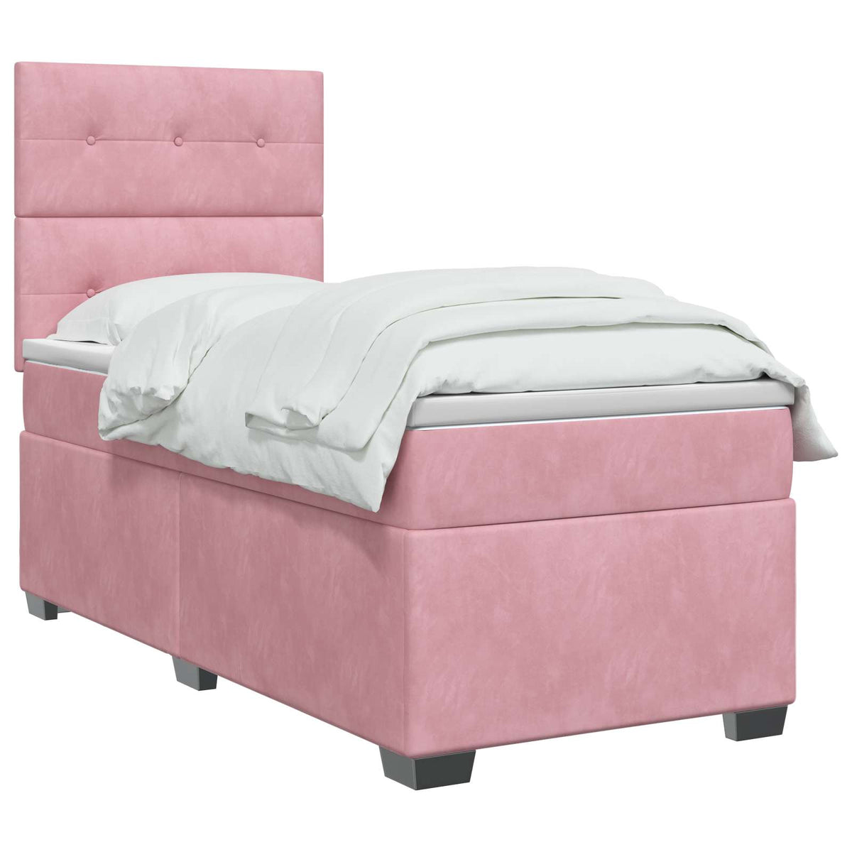 Boxspring krevet s madracem Ružičasta 90 x 200 cm Baršun