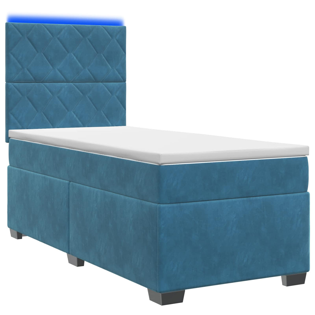 Boxspring krevet s madracem Plava 100 x 200 cm Baršun