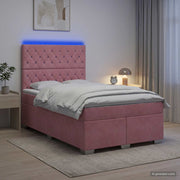 Boxspring krevet s madracem Ružičasta 120 x 190 cm Baršun