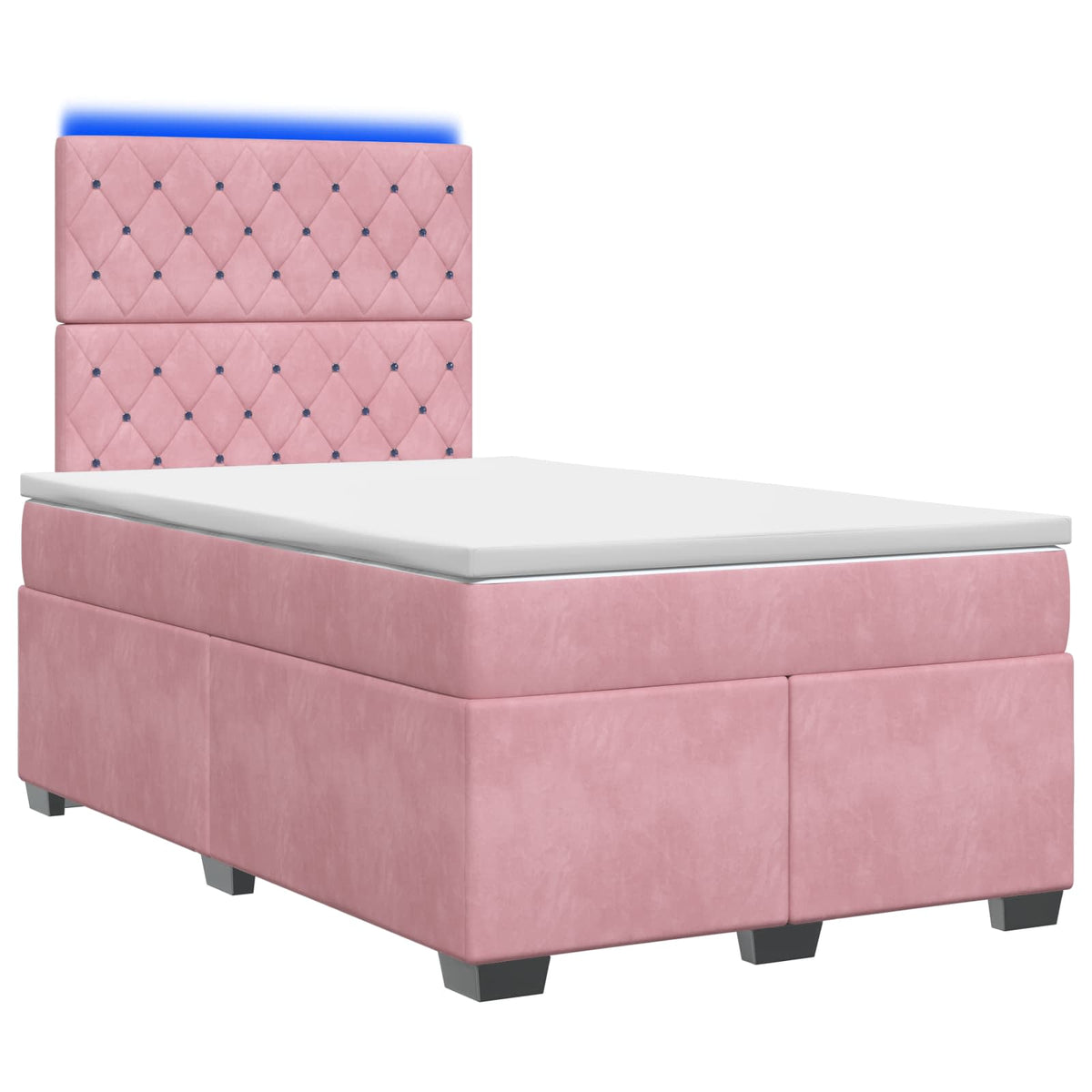 Boxspring krevet s madracem Ružičasta 120 x 190 cm Baršun