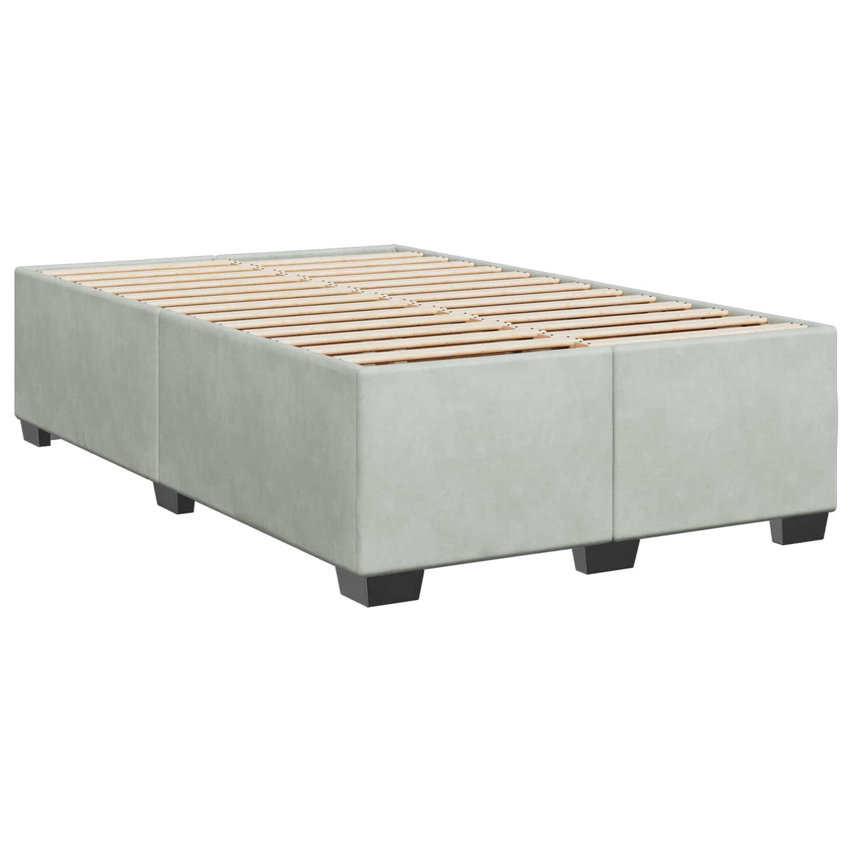 Boxspring krevet s madracem Svjetlosiva 120 x 190 cm Baršun