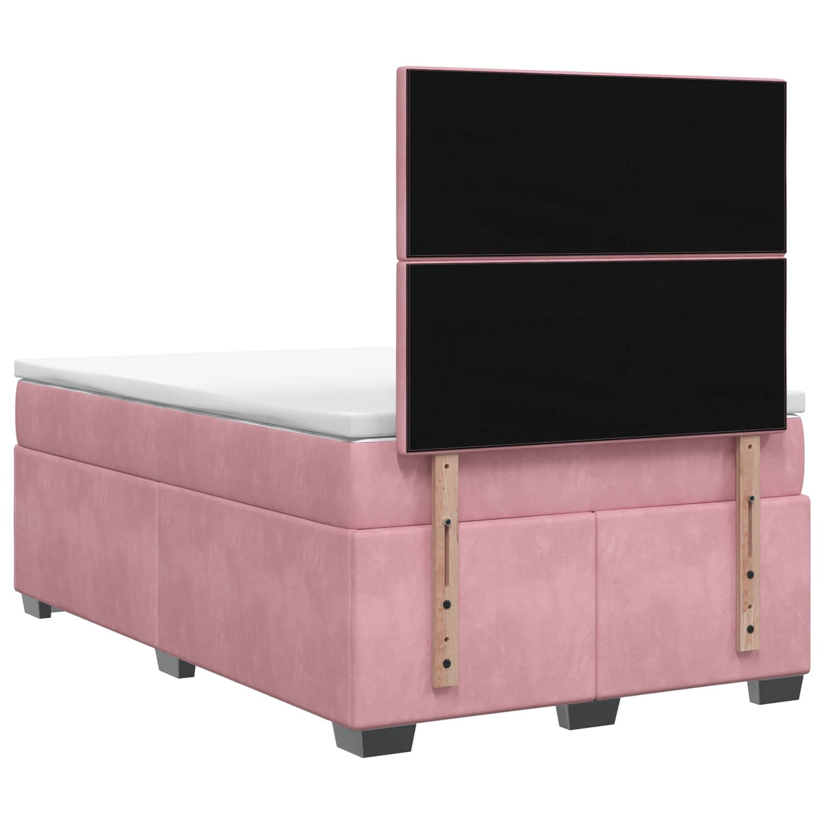 Boxspring krevet s madracem Ružičasta 120 x 190 cm Baršun