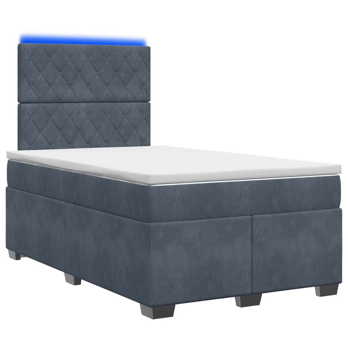Boxspring krevet s madracem Tamnosiva 120 x 200 cm Baršun