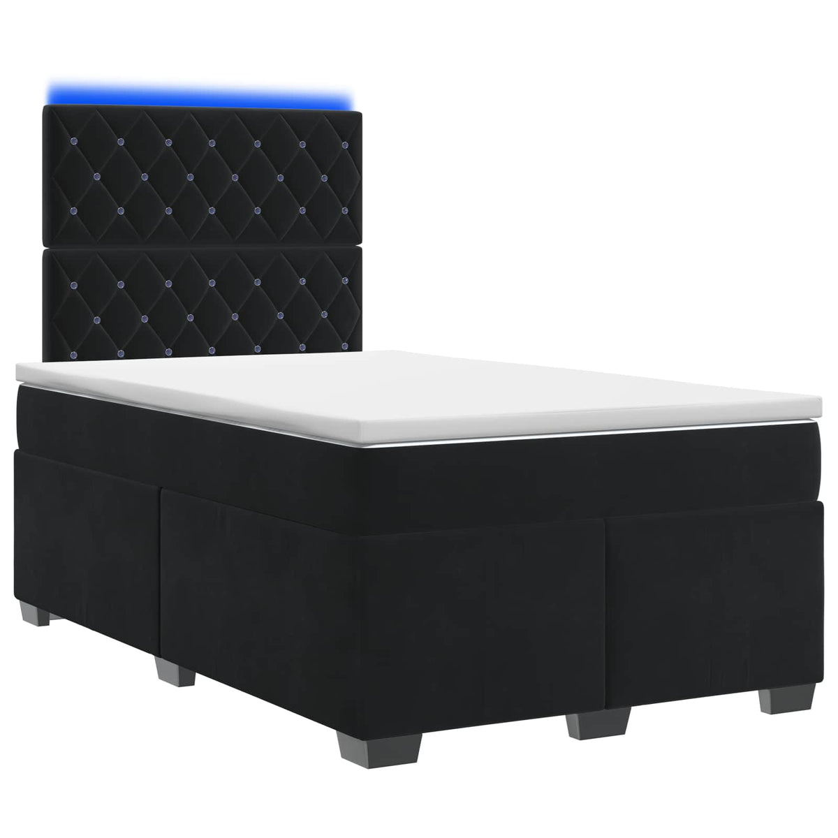 Boxspring krevet s madracem Crna 120 x 200 cm Baršun