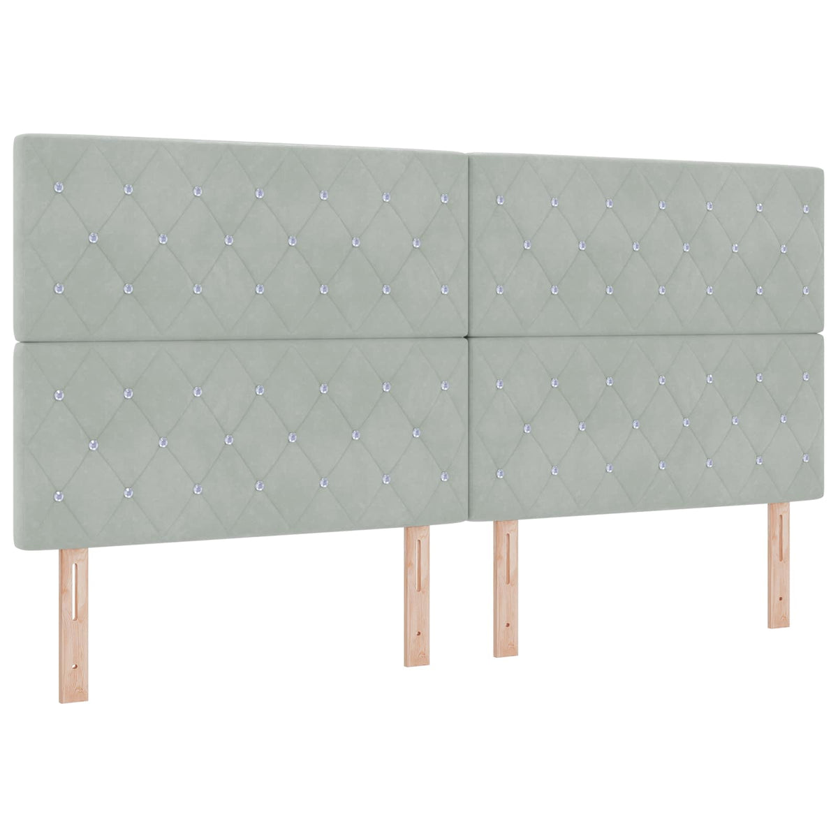 Boxspring krevet s madracem Svjetlosiva 200 x 200 cm Baršun