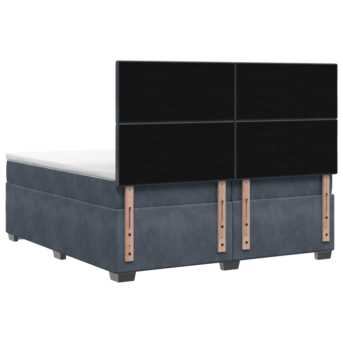 Boxspring krevet s madracem Tamnosiva 200 x 200 cm Baršun