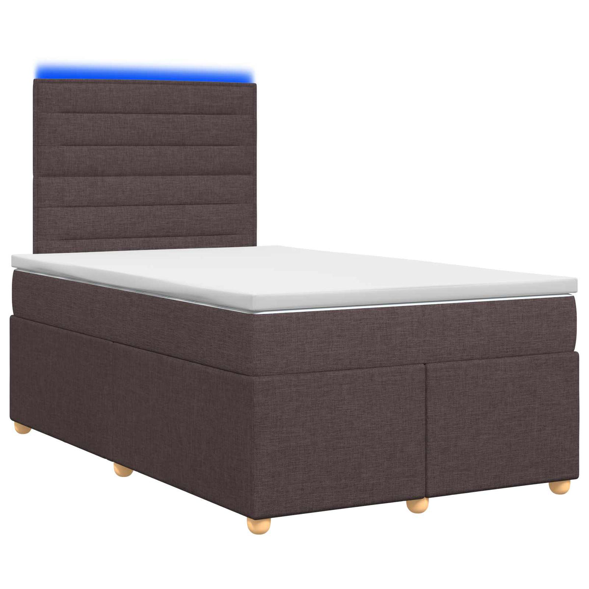 Boxspring krevet s madracem Tamno smeđa 120 x 190 cm Tkanina