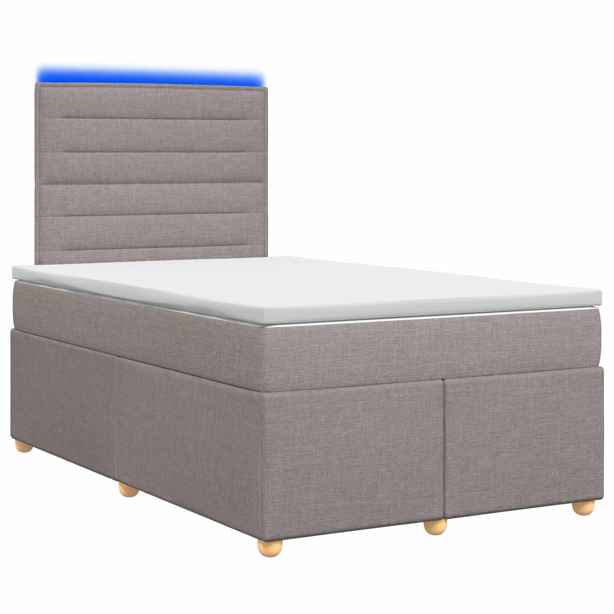 Boxspring krevet s madracem Sivosmeđa 120 x 190 cm Tkanina
