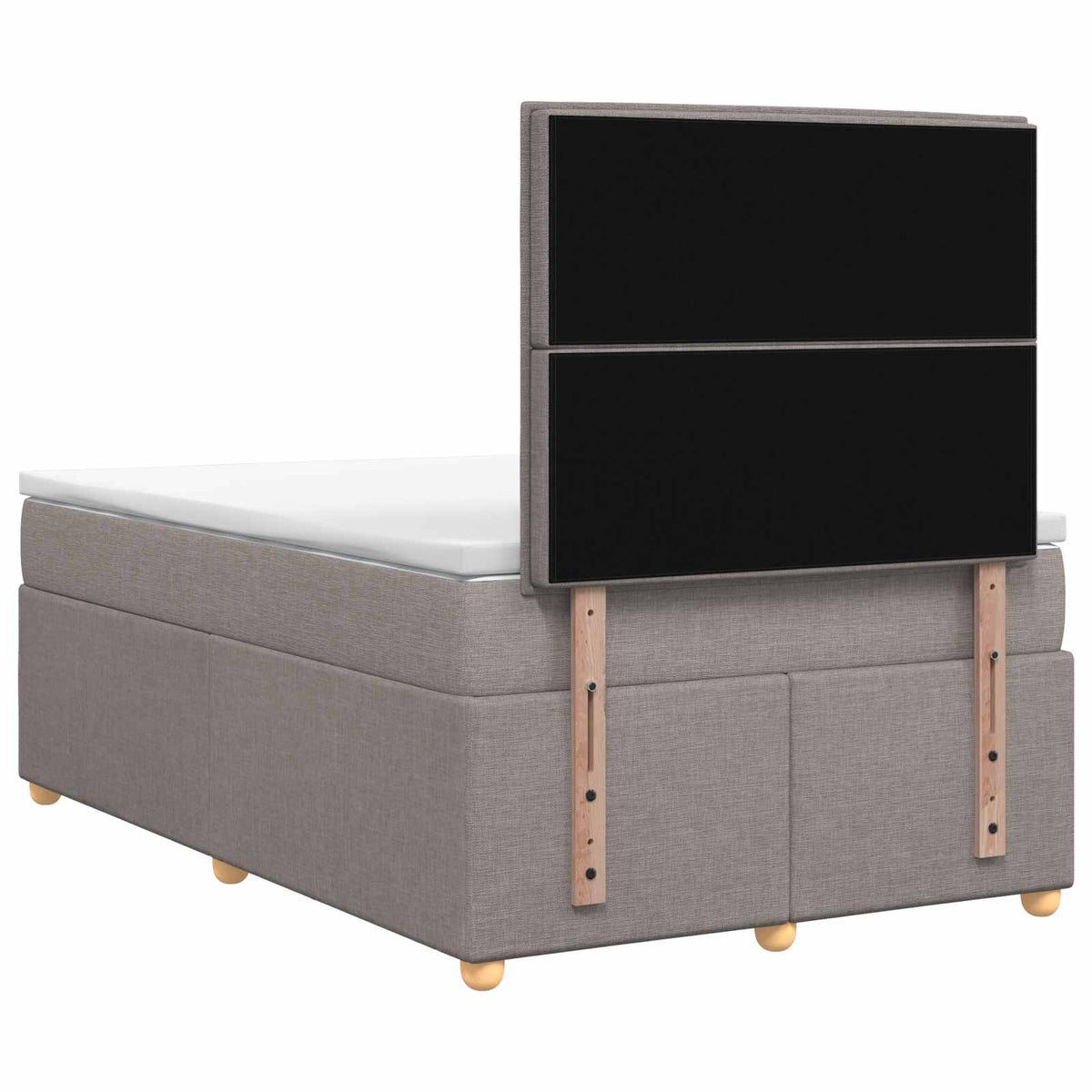 Boxspring krevet s madracem Sivosmeđa 120 x 190 cm Tkanina