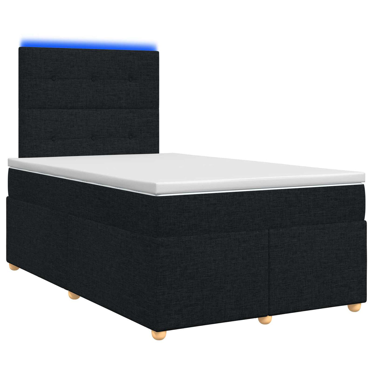 Boxspring krevet s madracem Crna 120 x 190 cm Tkanina