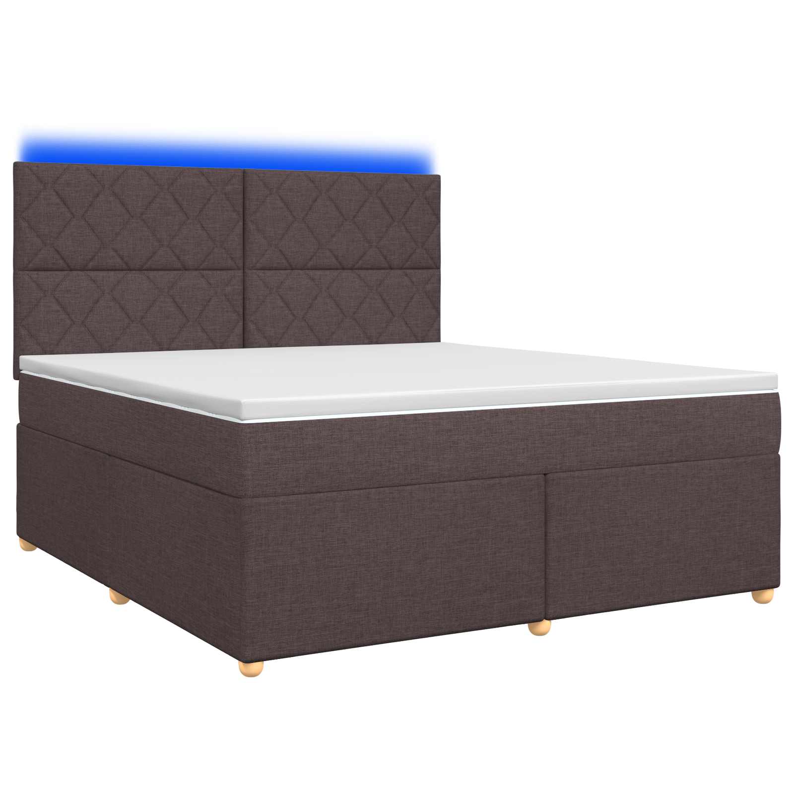 Boxspring krevet s madracem Tamno smeđa 160 x 200 cm Tkanina