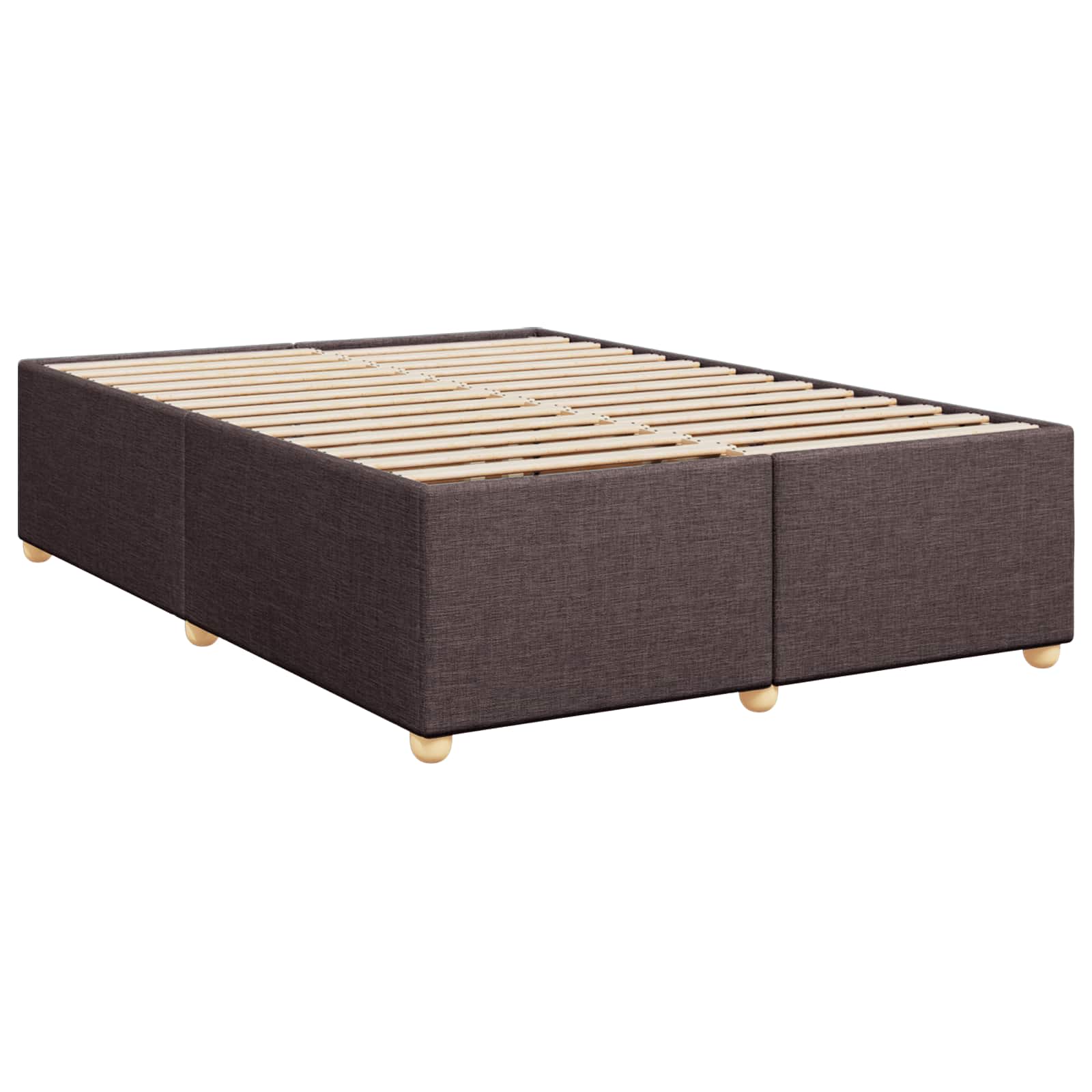 Boxspring krevet s madracem Tamno smeđa 160 x 200 cm Tkanina