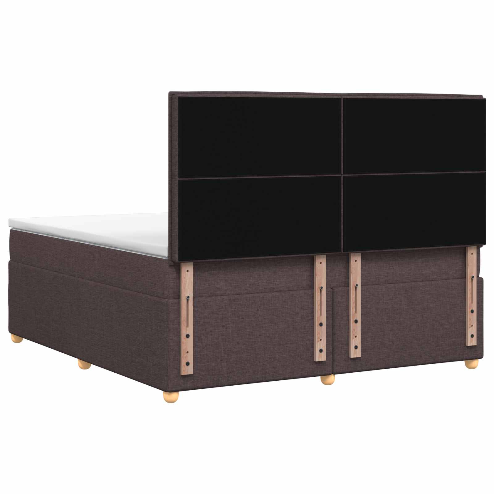 Boxspring krevet s madracem Tamno smeđa 160 x 200 cm Tkanina