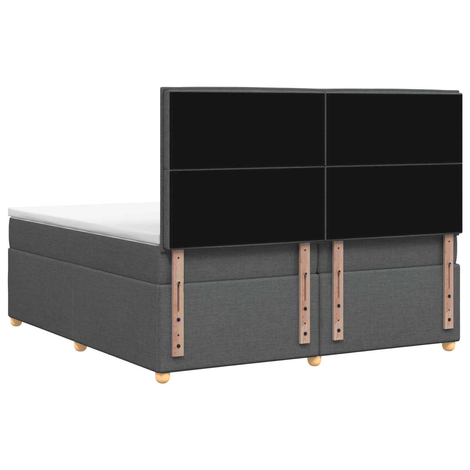 Boxspring krevet s madracem Tamnosiva 200 x 200 cm Tkanina