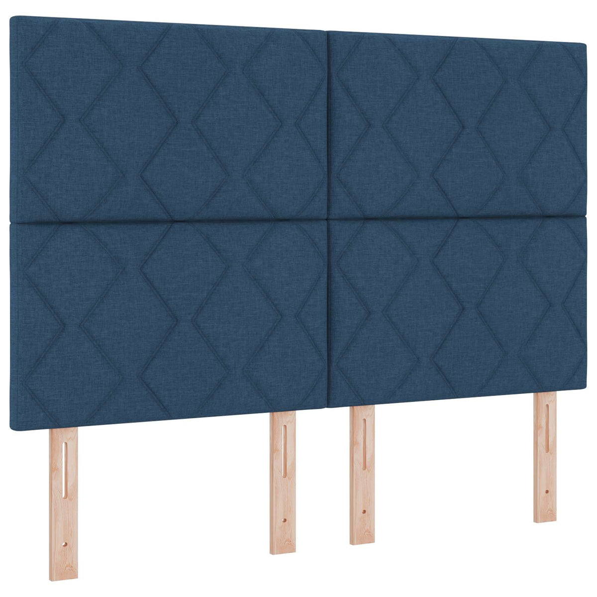 LED okvir za krevet s madracem Plava 140 x 200 cm Tkanina