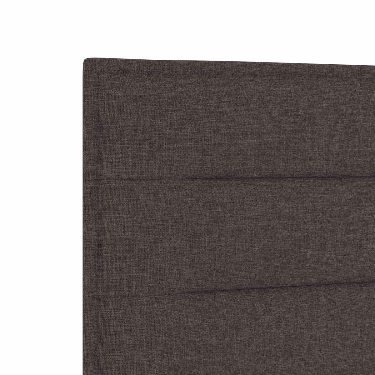 LED okvir za krevet s madracem Tamno smeđa 160 x 200 cm Tkanina